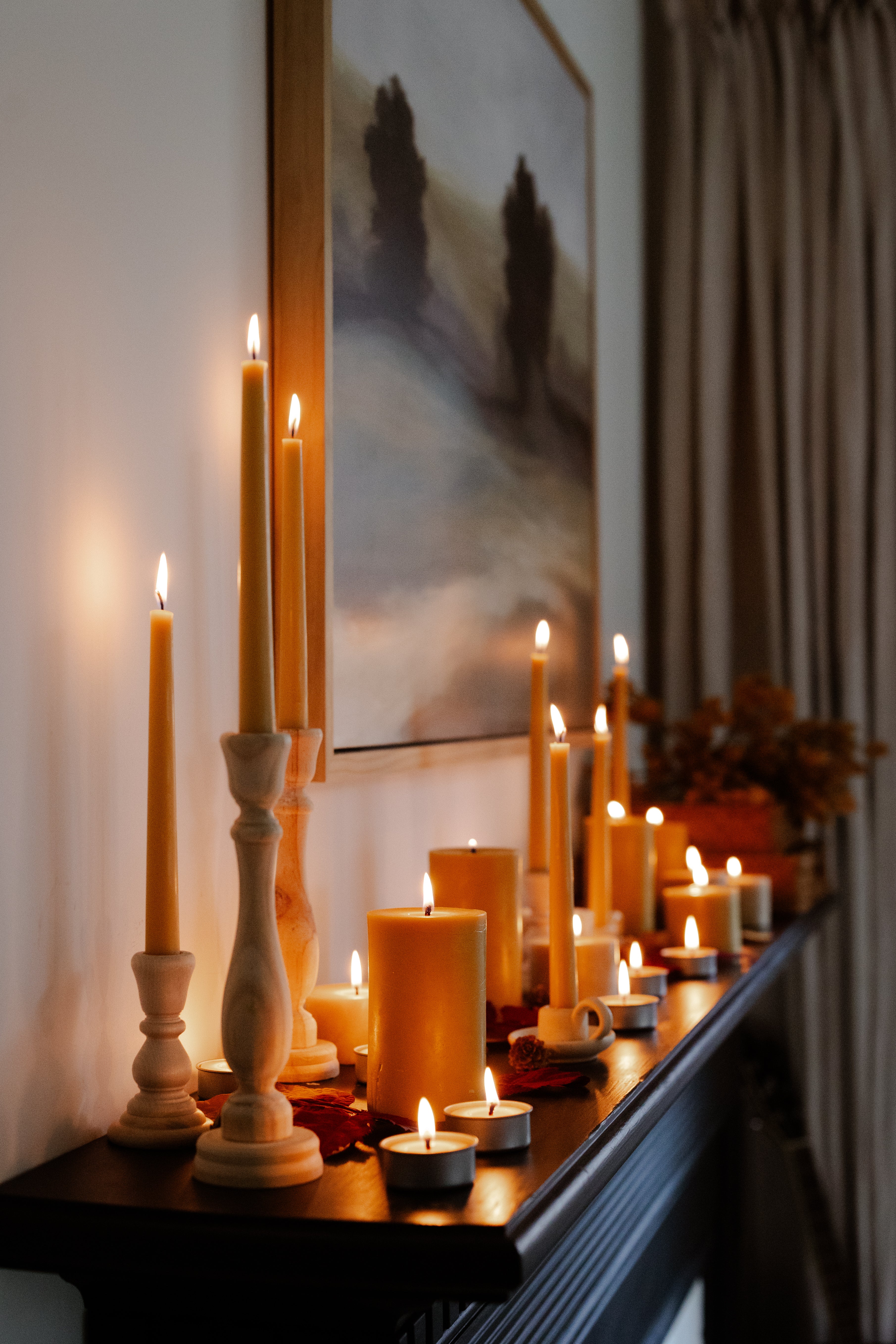 Pure Beeswax Pillars – Annie Ruth