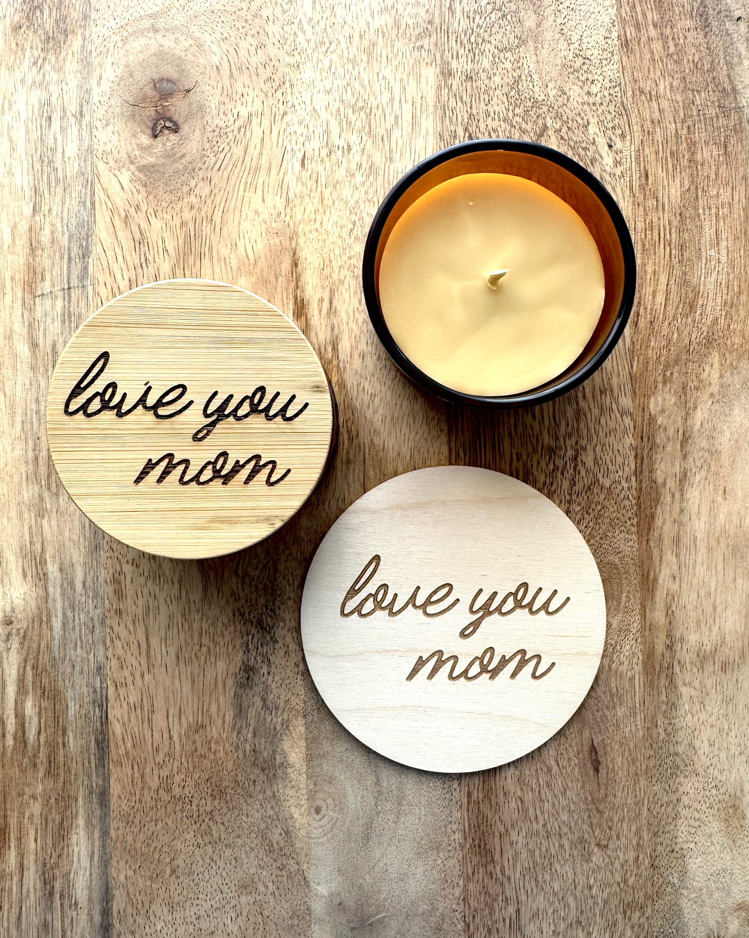 Love You Mom Mini Candle
