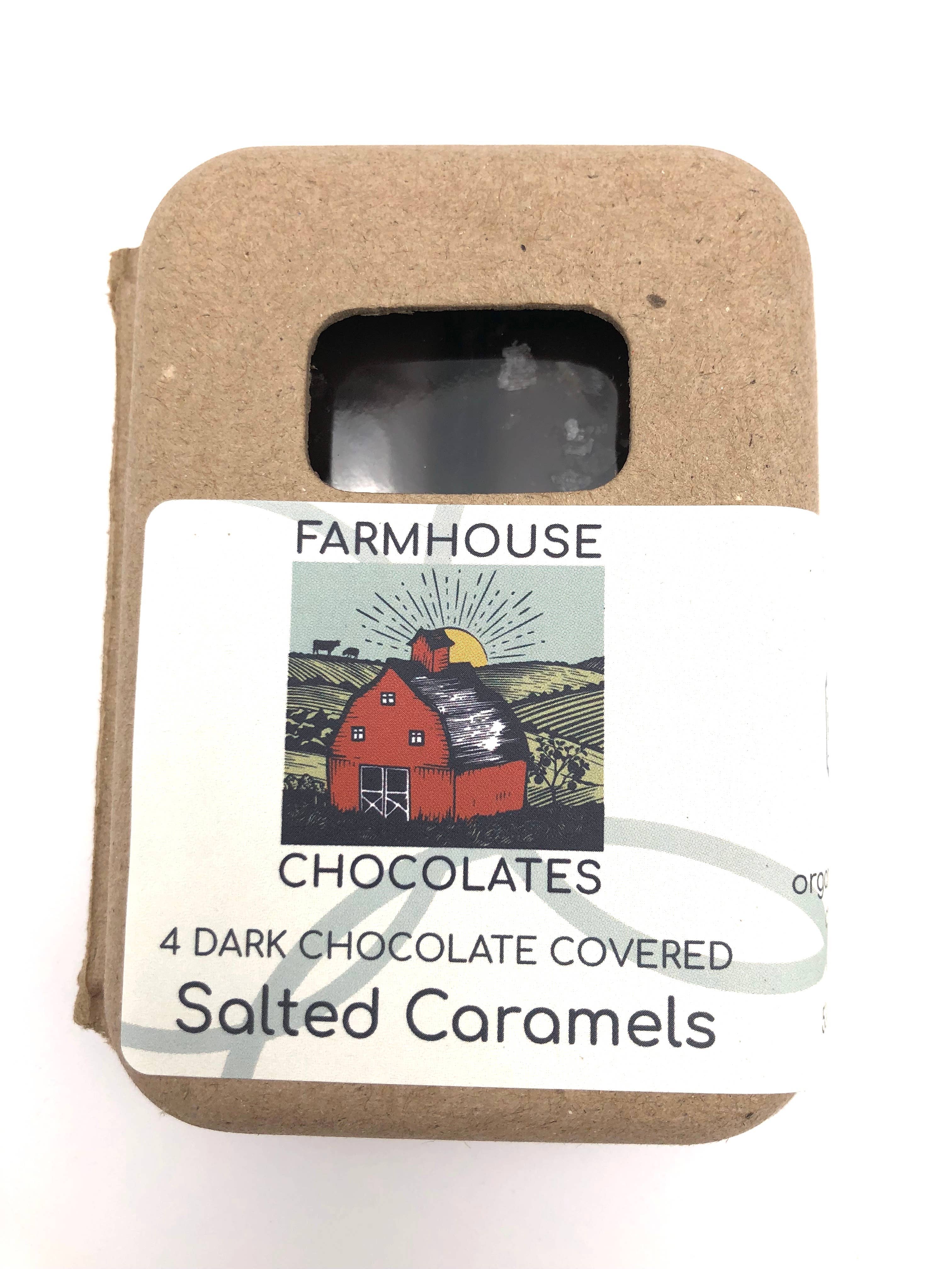 Farmhouse Chocolates - 4 Piece Dark Chocolate Covered Salted Caramels