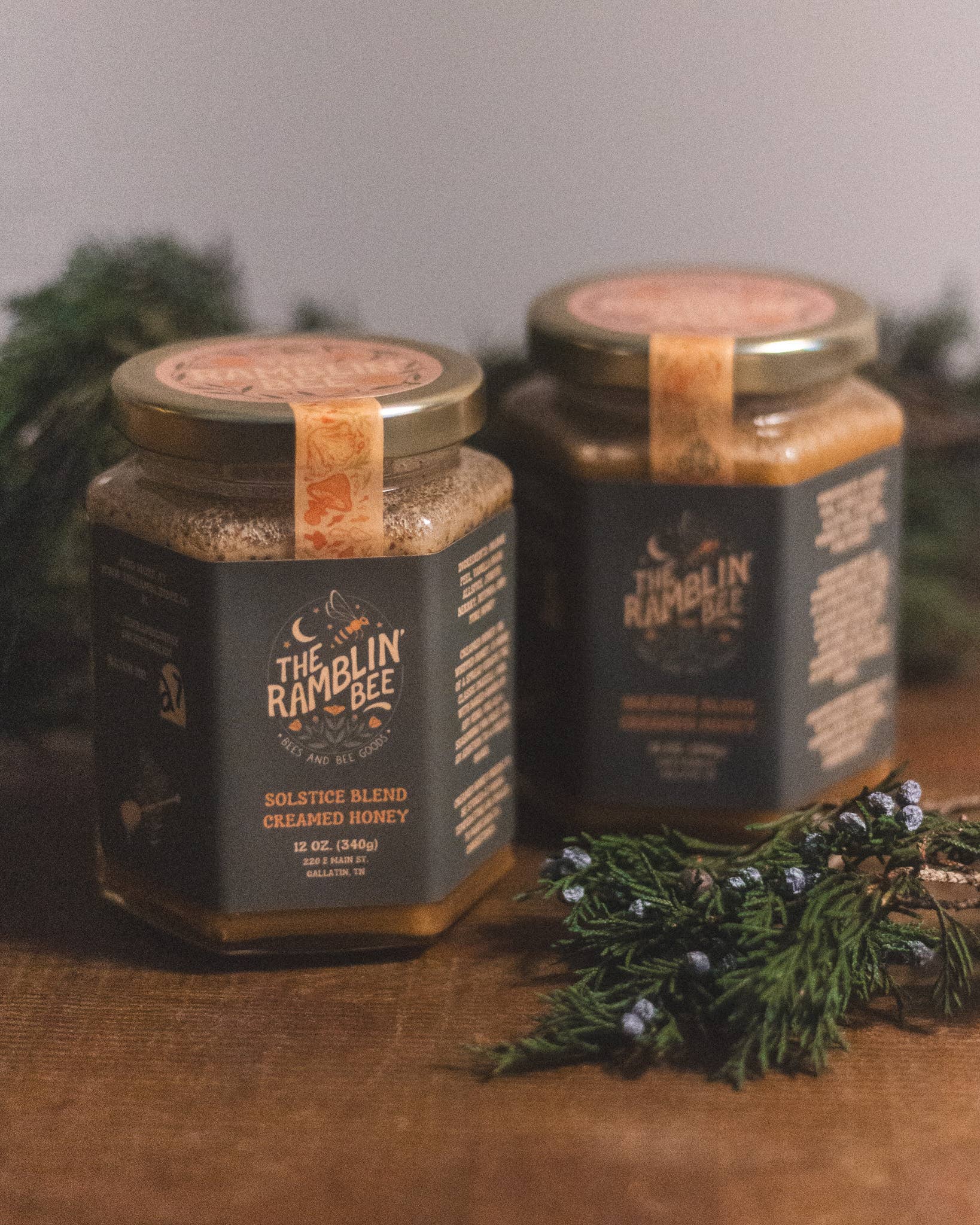 The Ramblin' Bee - "Solstice" Winter Spice Blend Creamed Honey